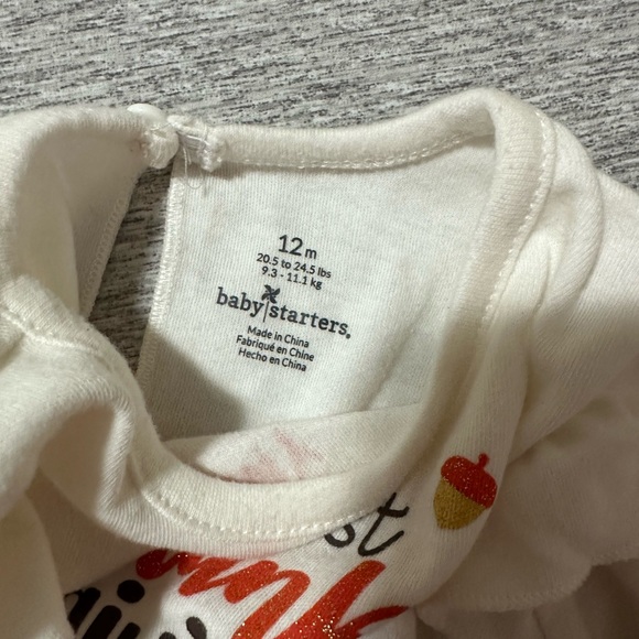 SOLD Thanksgiving onesie with tutu - Picture 4 of 4